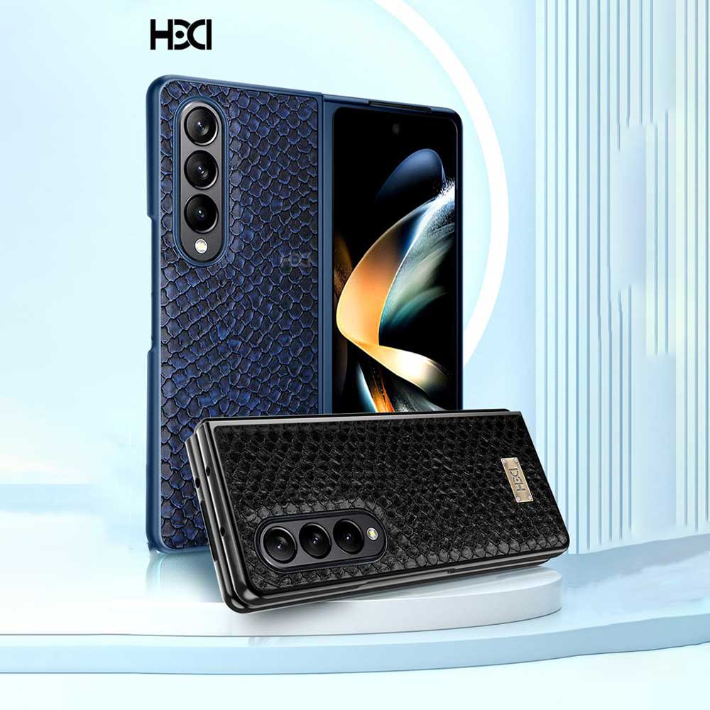 Artificial Alligator 3D Skin Plating Shockproof PU Leather Case - Samsung Z Fold 3