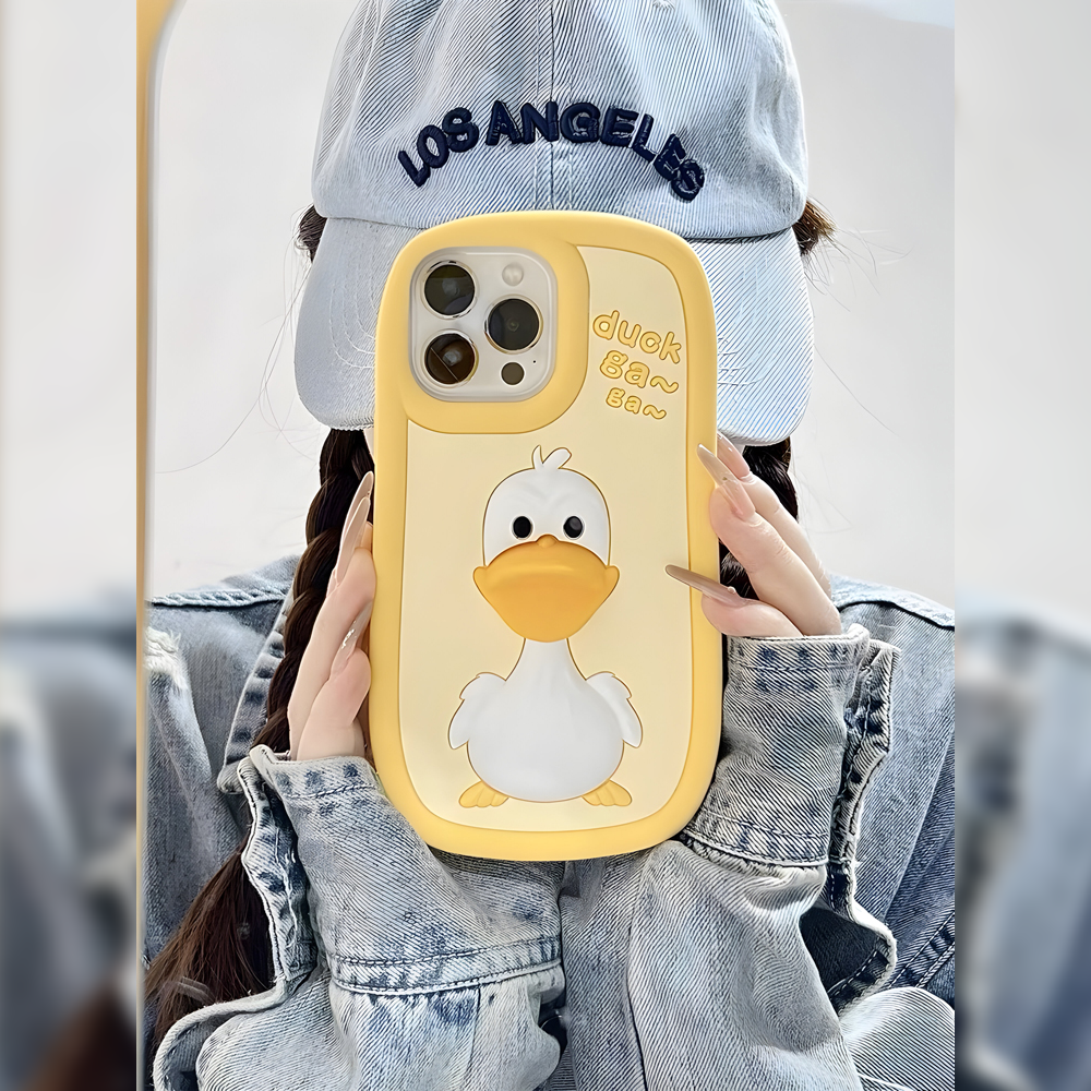 3D Duck Silicone Soft Protective Phone Case - iPhone 15 Pro Max