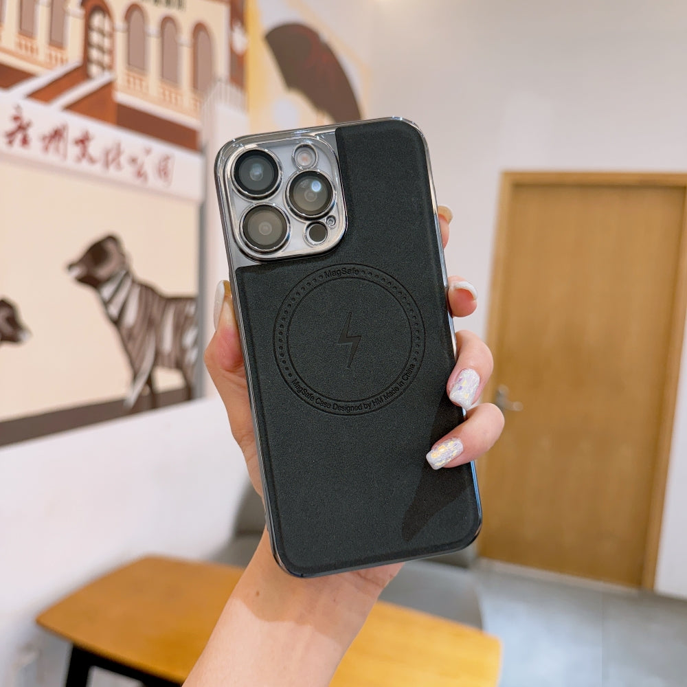 Magnetic Wireless Charge Shockproof Leather Phone Case - iPhone 15 Plus