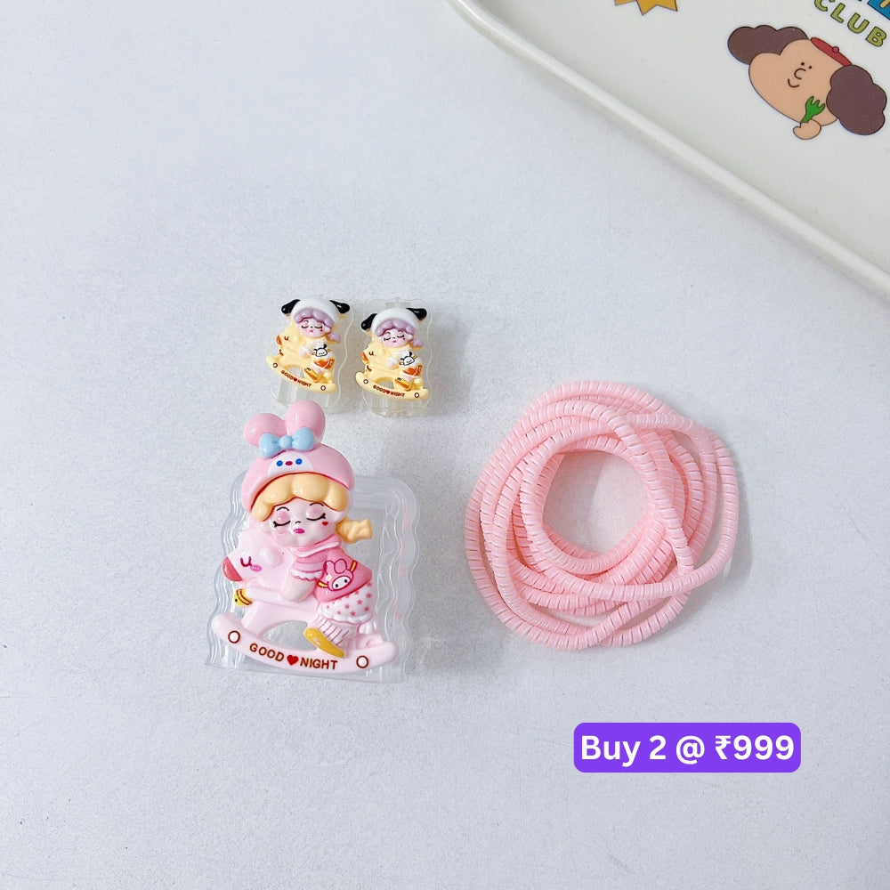 3D Cute Cartoon Doll TPU (Soft) Charger Case