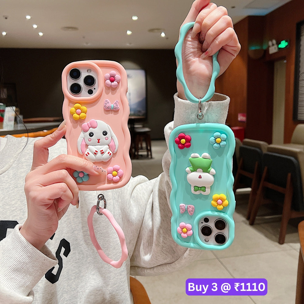 3D Flower and Cartoon TPU (Soft) Phone Case - Realme 13 Pro Plus