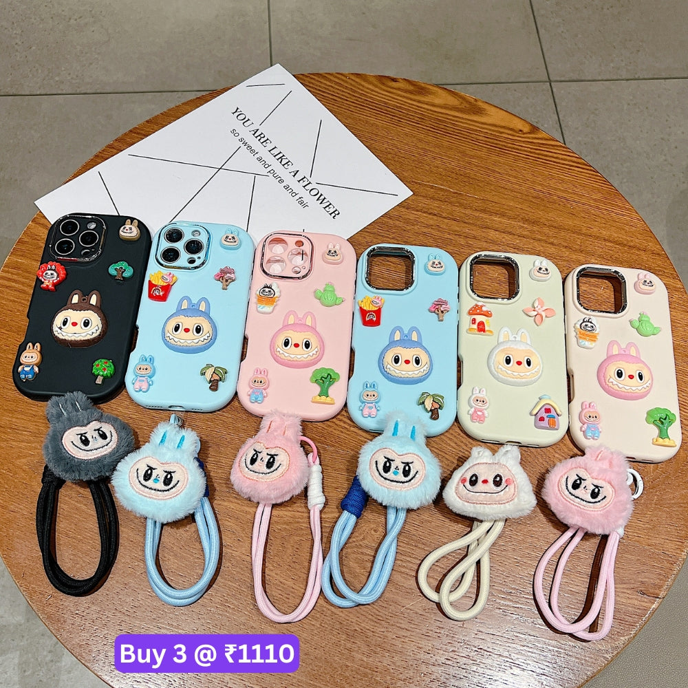 3D Toy Silicone Metal with Wrist Band Phone Case - Oppo Reno 11 Pro