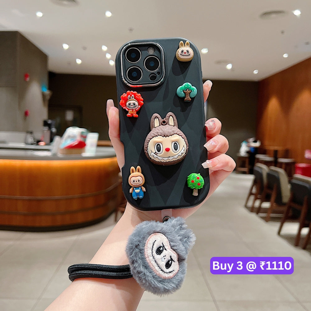 3D Toy Silicone Metal with Wrist Band Phone Case - Oppo Reno 11 Pro