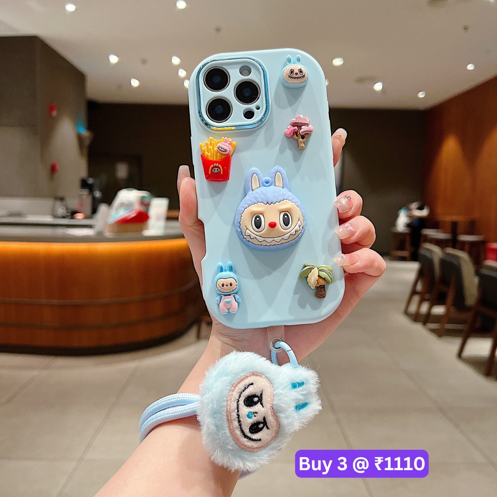 3D Toy Silicone Metal with Wrist Band Phone Case - Oppo Reno 11 Pro
