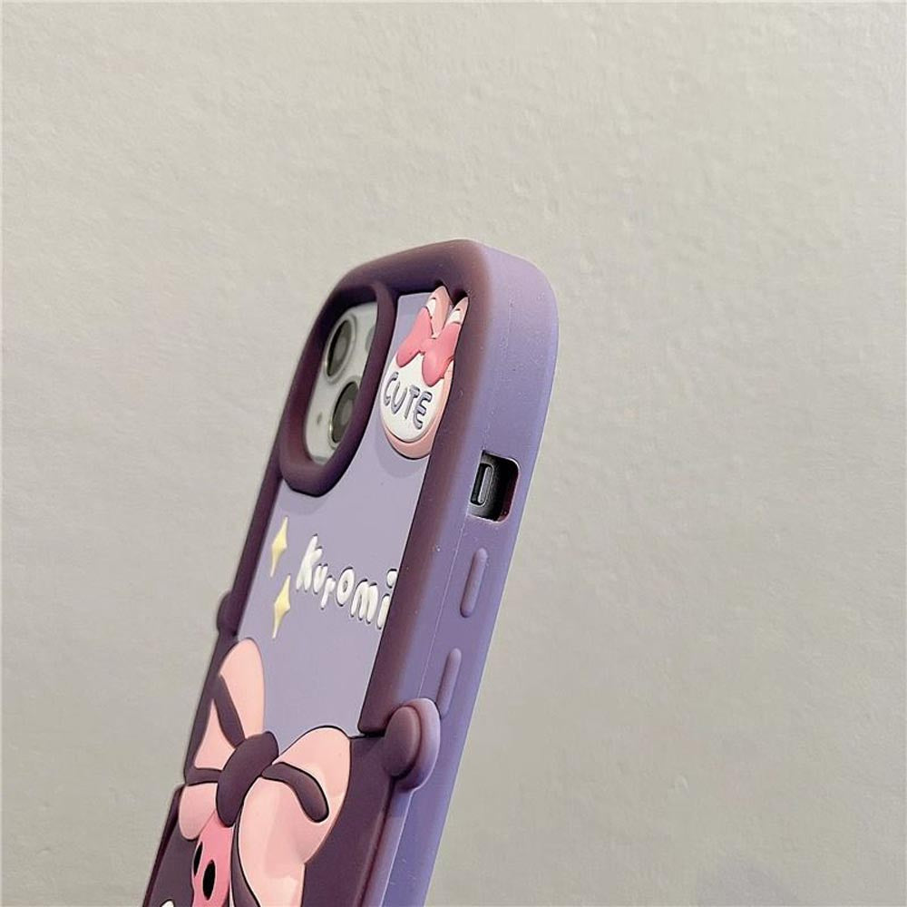 Kuromi Butterfly Anti-Fall Soft Silicone Case - iPhone 15 Pro