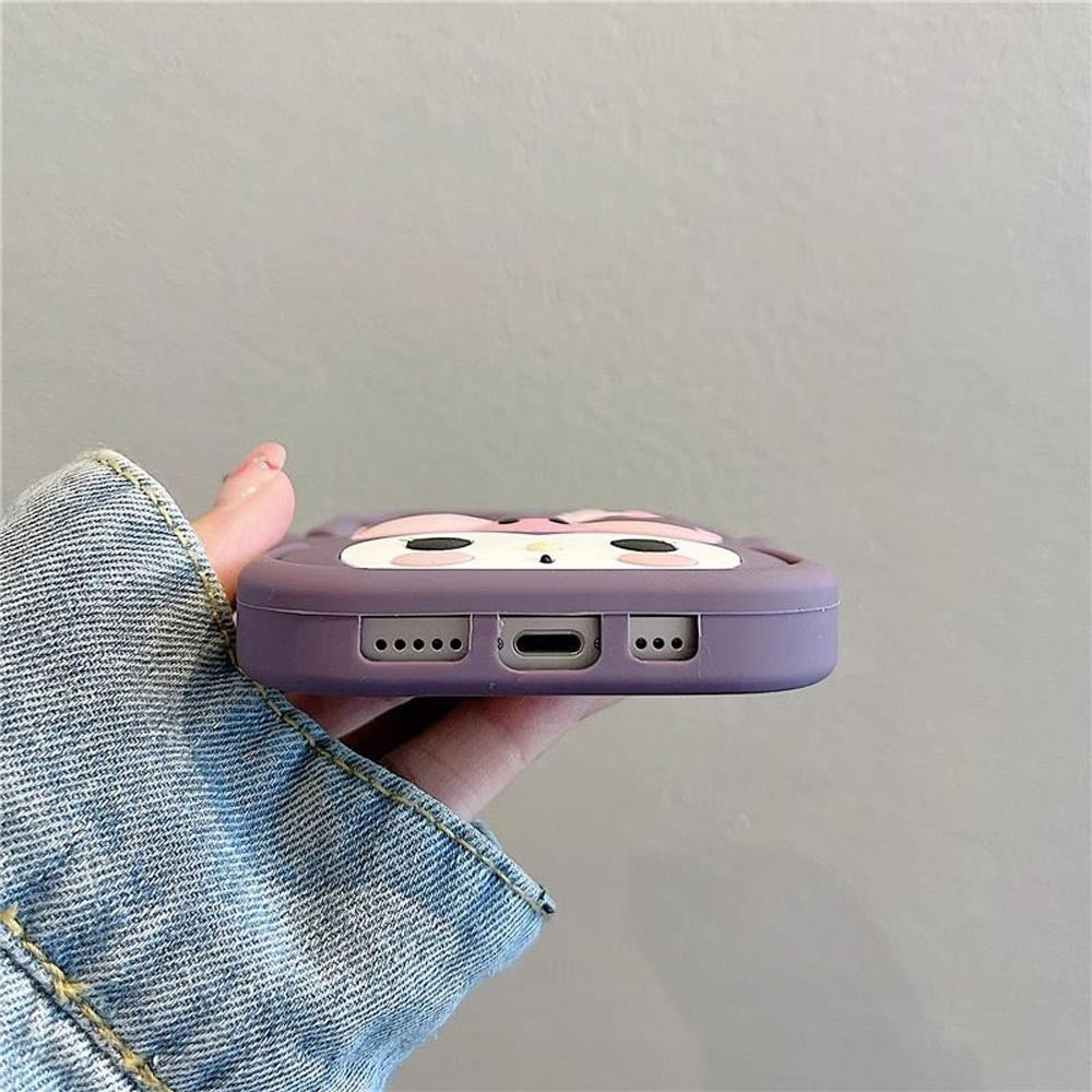 Kuromi Butterfly Anti-Fall Soft Silicone Case - iPhone 15 Pro