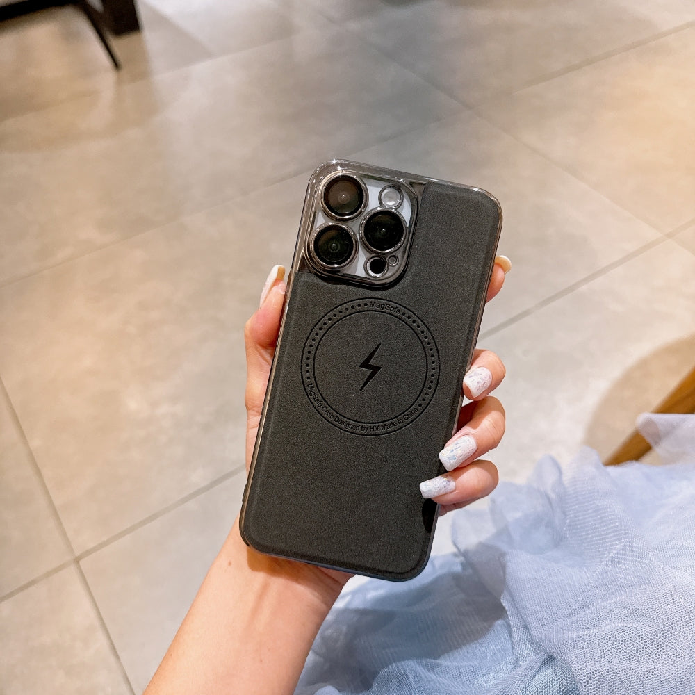 Magnetic Wireless Charge Shockproof Leather Phone Case - iPhone 14 Pro Max