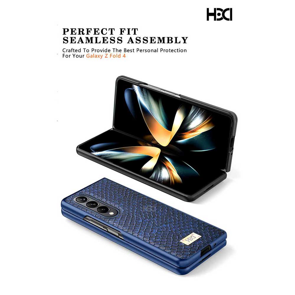 Artificial Alligator 3D Skin Plating Shockproof PU Leather Case - Samsung Z Fold 3