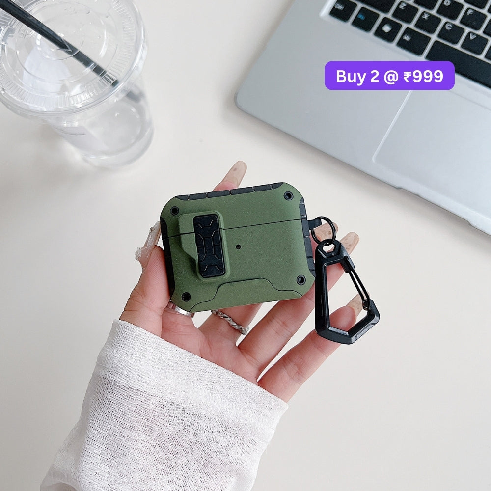 Anti-Scratch Protective PC (Hard) Airpod Case with Keychain Hook for Airpod Pro 2 | Airpod 4