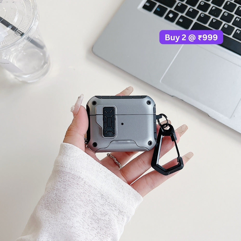 Anti-Scratch Protective PC (Hard) Airpod Case with Keychain Hook for Airpod Pro 2 | Airpod 4