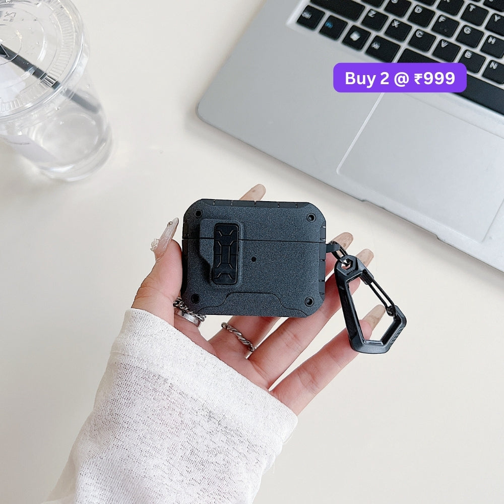 Anti-Scratch Protective PC (Hard) Airpod Case with Keychain Hook for Airpod Pro 2 | Airpod 4