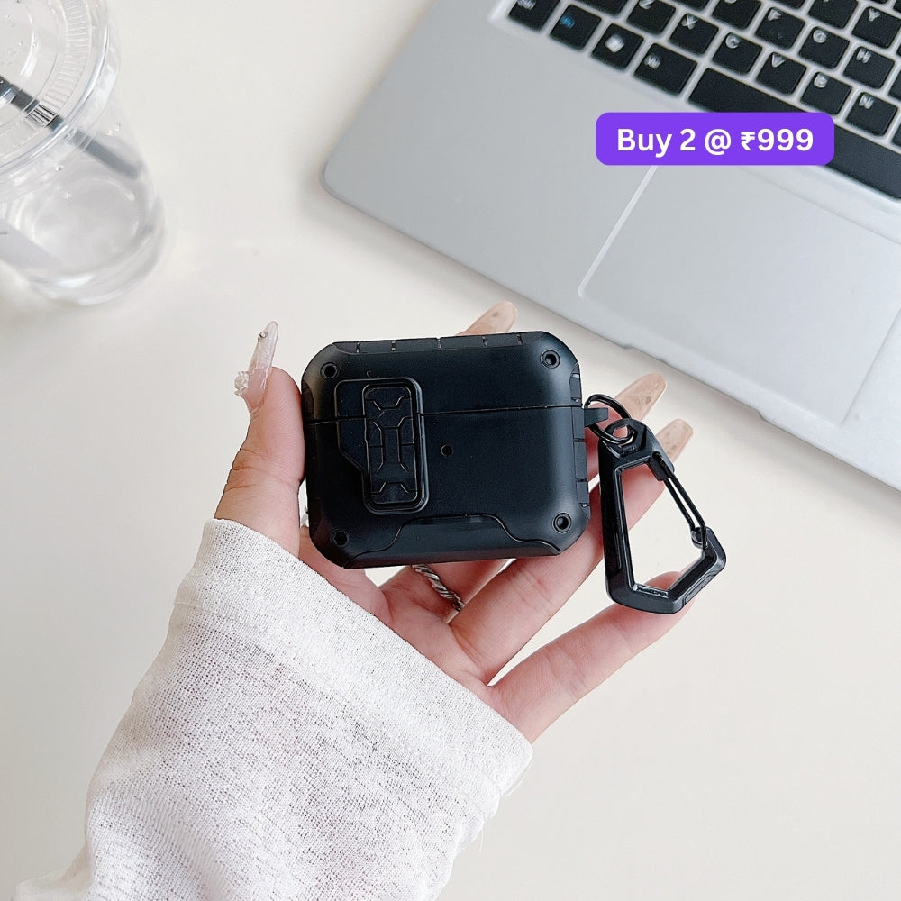 Anti-Scratch Protective PC (Hard) Airpod Case with Keychain Hook for Airpod Pro 2 | Airpod 4