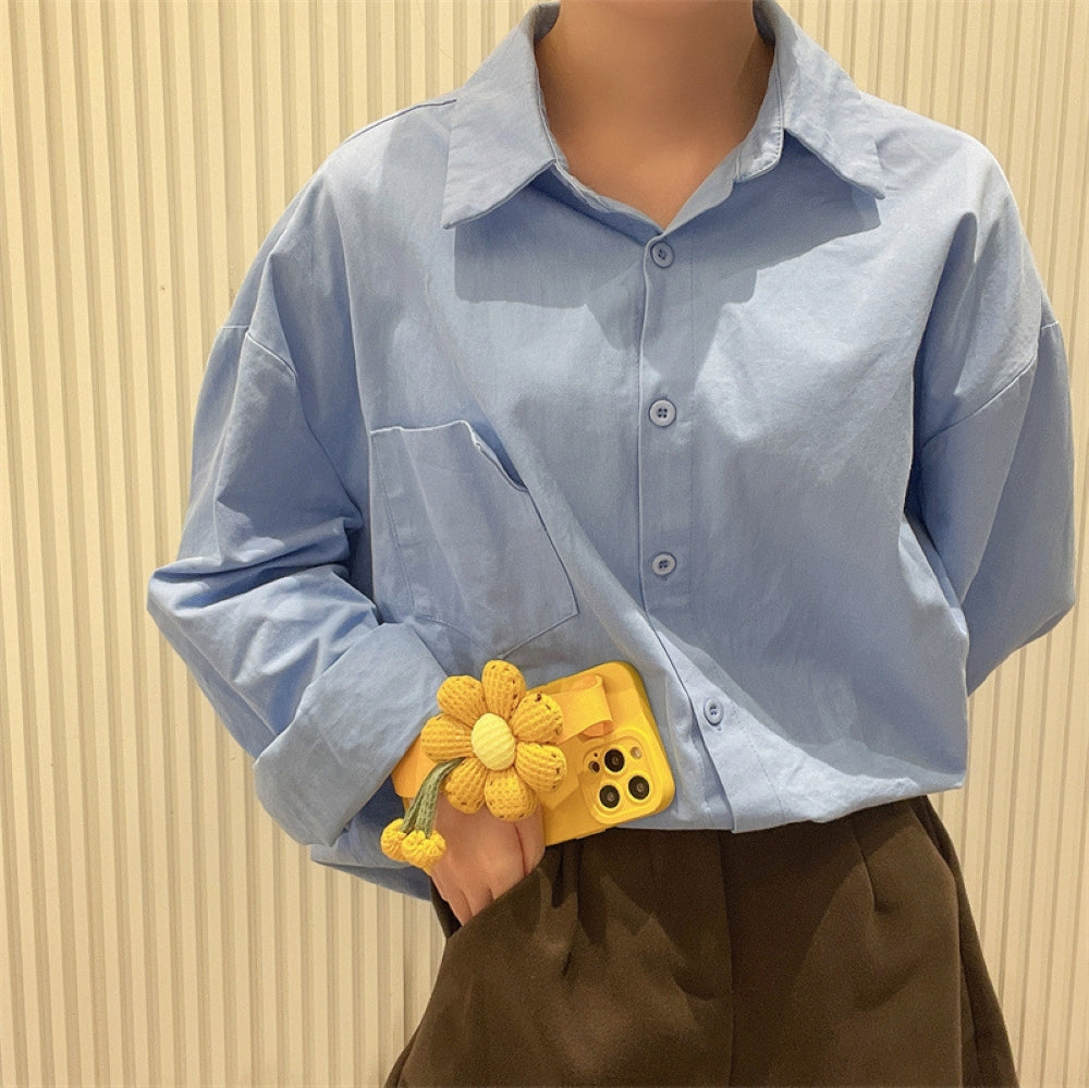 Cute Flower Wrist Strap Holder Silicone Soft Camera Protection Case - iPhone 12 Pro