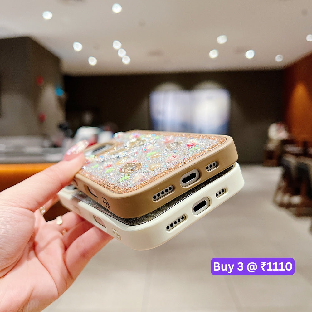 Butterfly Charm Diamond PC (Hard) Phone Case - iPhone 16 Pro