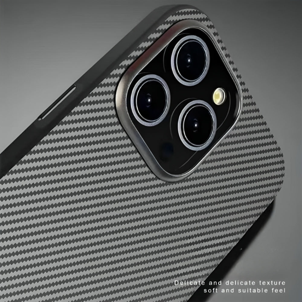 Ultra Thin Carbon Fiber Texture Matte Magsafe Phone Case - iPhone 15 Pro Max