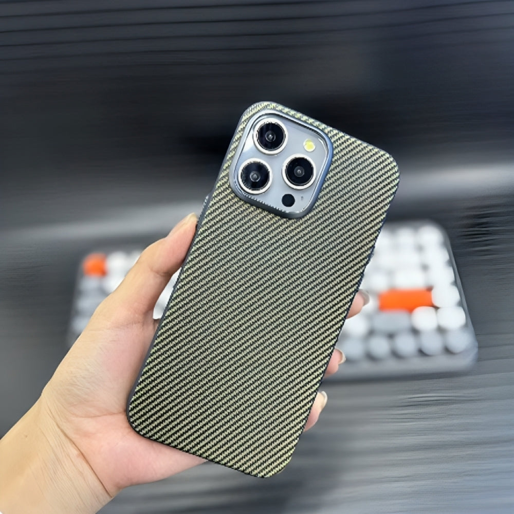Ultra Thin Carbon Fiber Texture Matte Magsafe Phone Case - iPhone 15 Pro Max