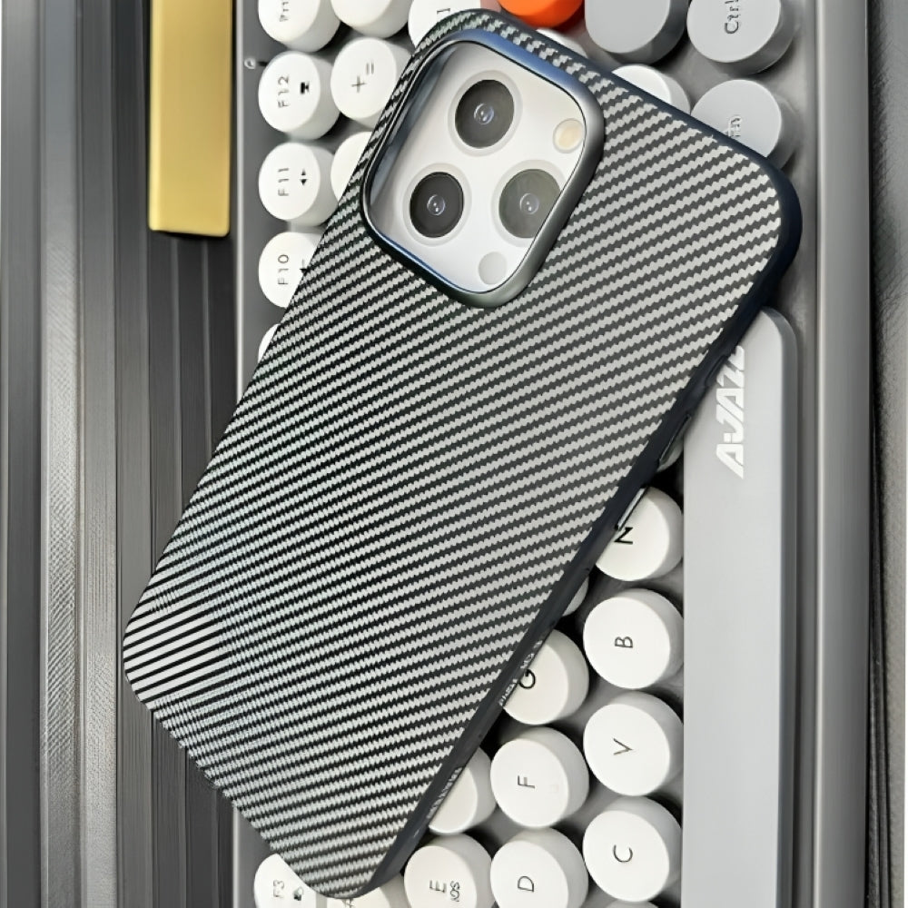 Ultra Thin Carbon Fiber Texture Matte Magsafe Phone Case - iPhone 15 Pro Max
