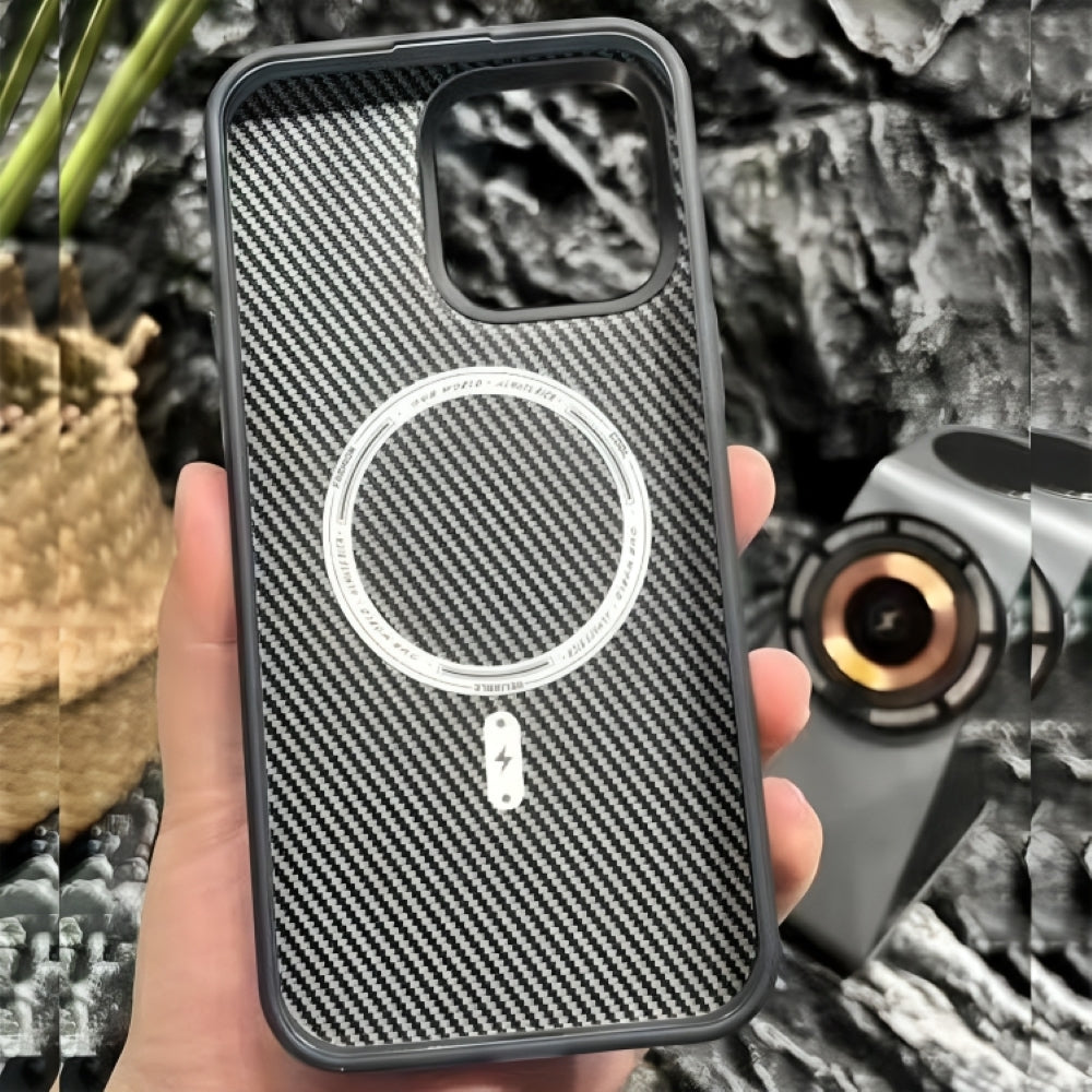 Ultra Thin Carbon Fiber Texture Matte Magsafe Phone Case - iPhone 15 Pro Max