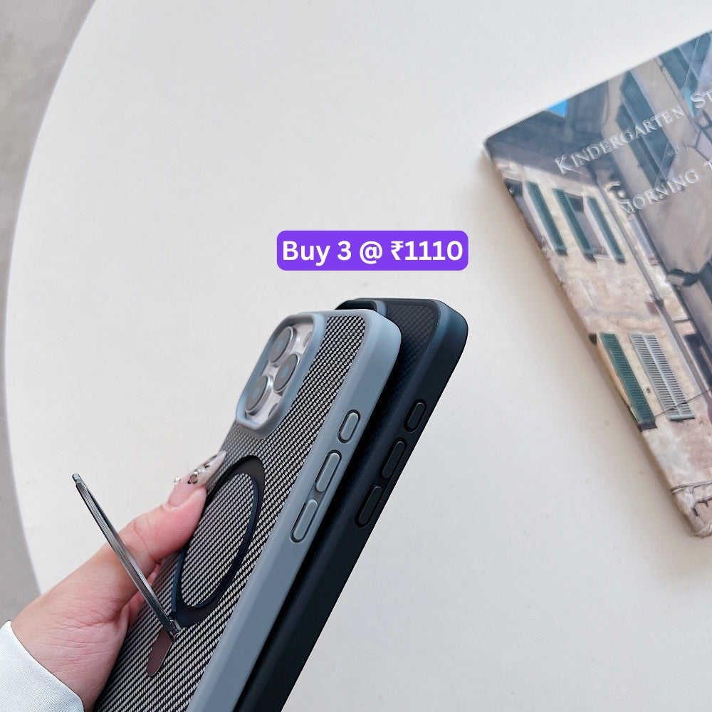 Carbon Fiber Ring Stand Magsafe Phone Case - iPhone 14 Pro