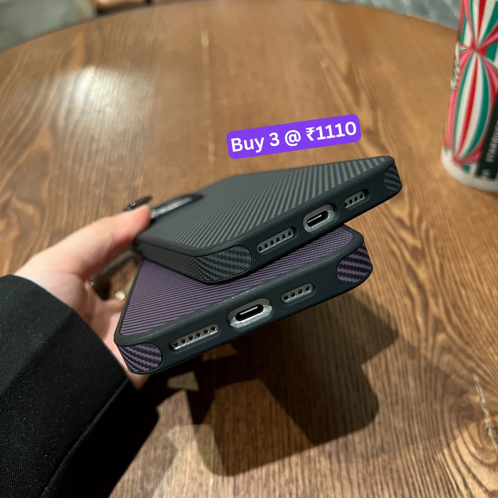 Carbon Fiber Texture PC (Hard) Phone Case - iPhone 15 Pro Max