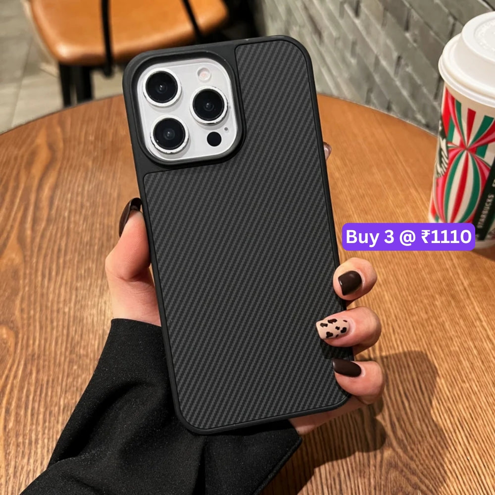 Carbon Fiber Texture PC (Hard) Phone Case - iPhone 15 Pro Max