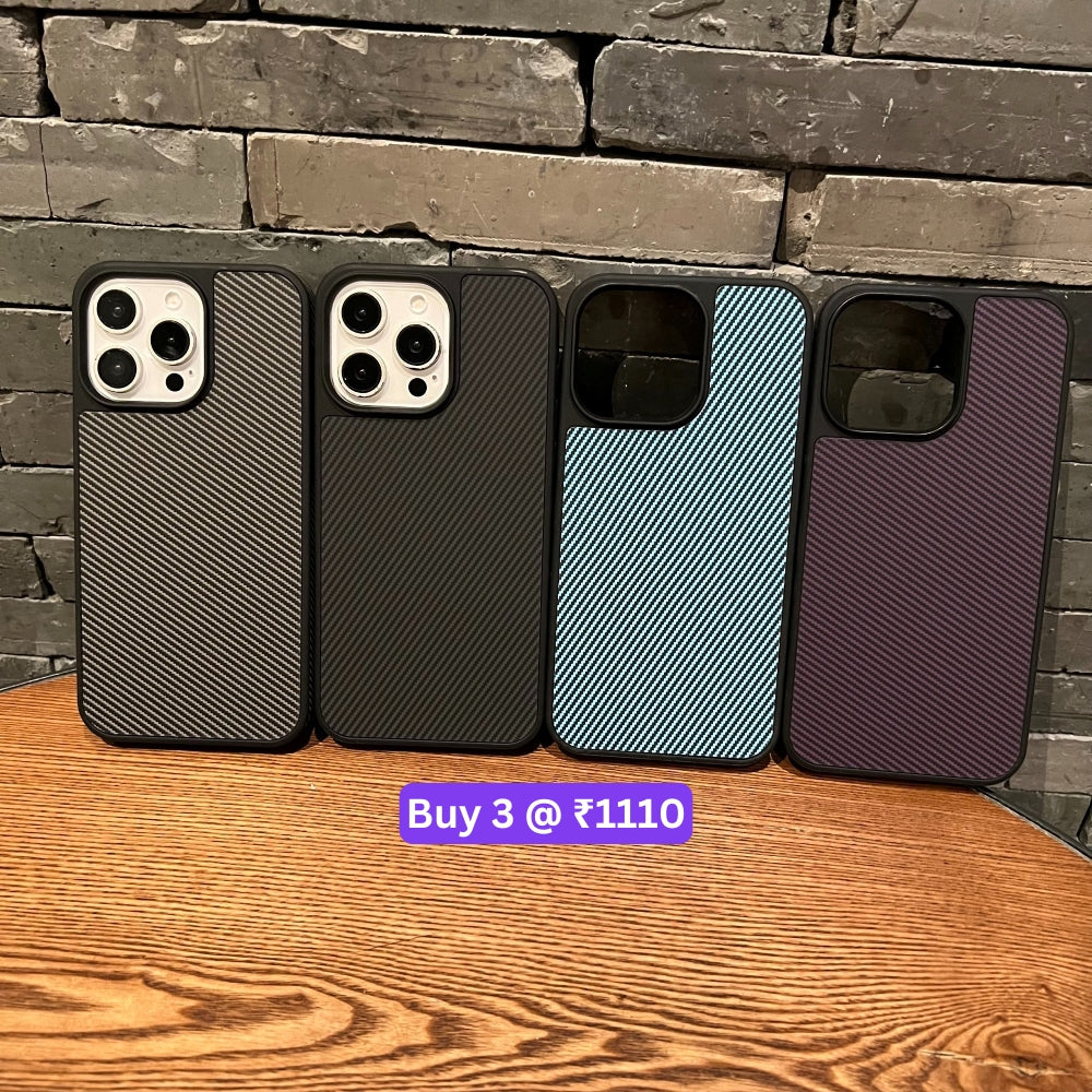 Carbon Fiber Texture PC (Hard) Phone Case - iPhone 15 Pro Max