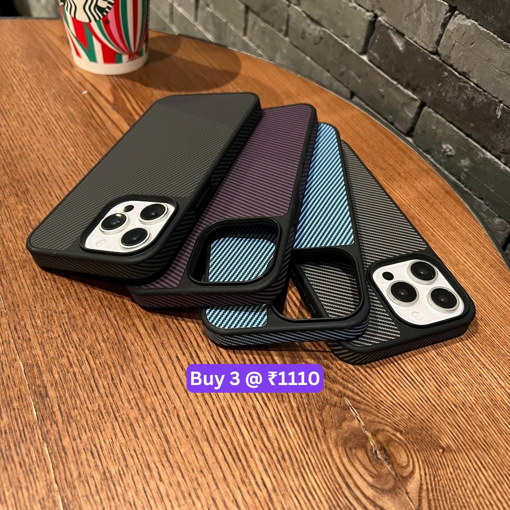 Carbon Fiber Texture PC (Hard) Phone Case - iPhone 15 Pro Max