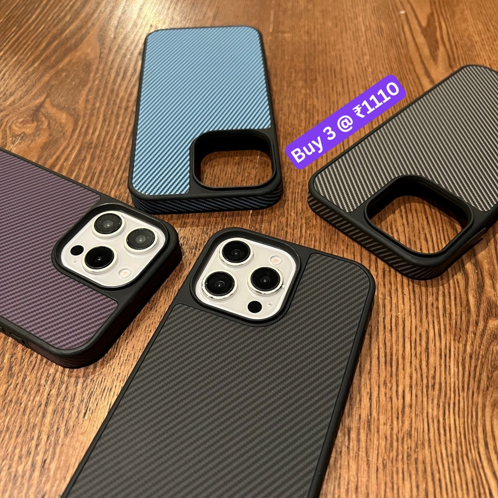 Carbon Fiber Texture PC (Hard) Phone Case - iPhone 15 Pro Max