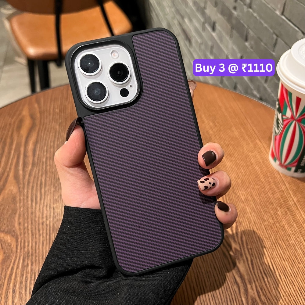 Carbon Fiber Texture PC (Hard) Phone Case - iPhone 15 Pro Max