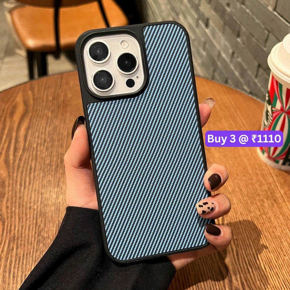 Carbon Fiber Texture PC (Hard) Phone Case - iPhone 15 Pro Max