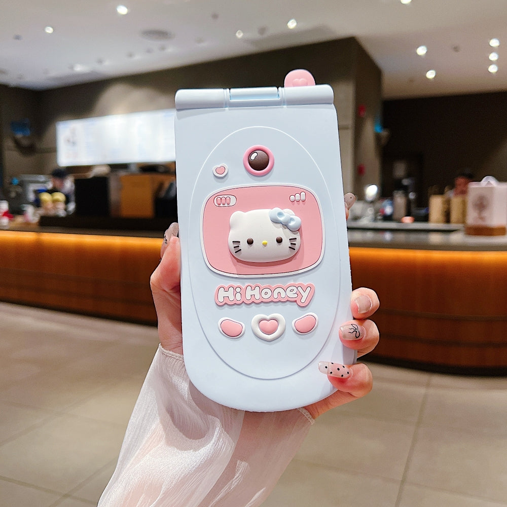 Cat Flip Mirror Anti-Slip Scratch Resistant TPU (Soft) Phone Case - iPhone 16 Pro Max