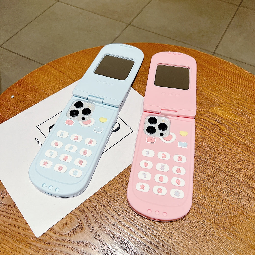 Cat Flip Mirror Anti-Slip Scratch Resistant TPU (Soft) Phone Case - iPhone 16 Pro Max