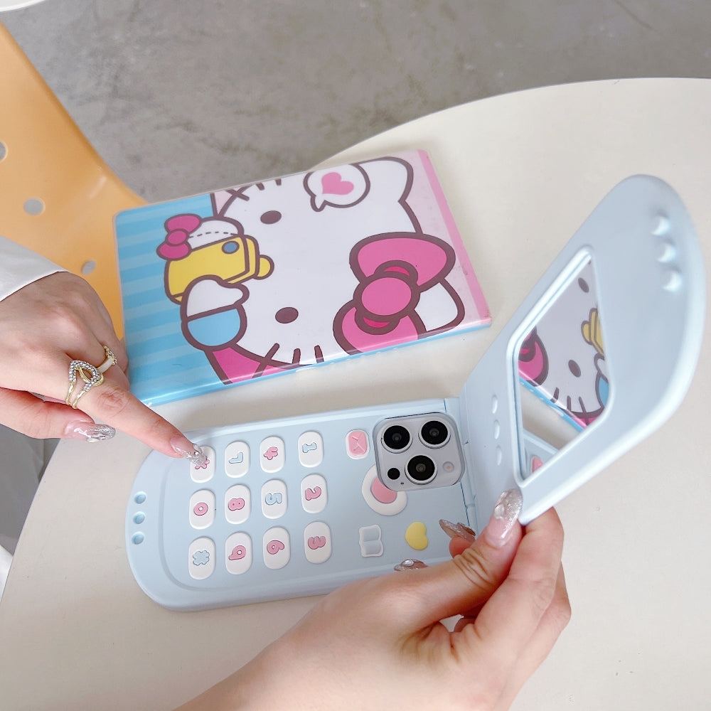 Cat Flip Mirror Anti-Slip Scratch Resistant TPU (Soft) Phone Case - iPhone 16 Pro Max