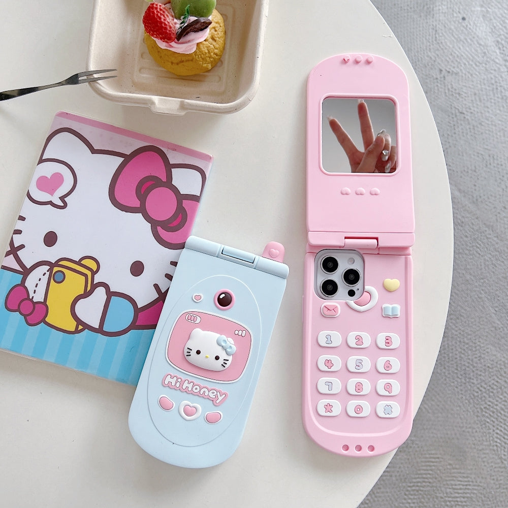 Cat Flip Mirror Anti-Slip Scratch Resistant TPU (Soft) Phone Case - iPhone 16 Pro Max