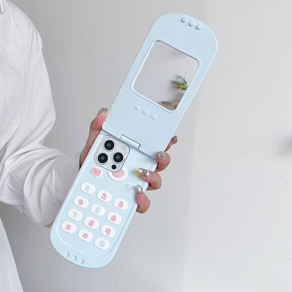 Cat Flip Mirror Anti-Slip Scratch Resistant TPU (Soft) Phone Case - iPhone 16 Pro Max