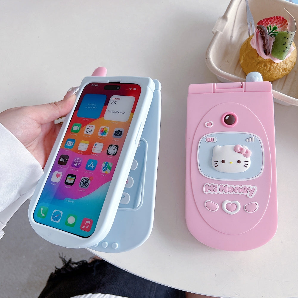 Cat Flip Mirror Anti-Slip Scratch Resistant TPU (Soft) Phone Case - iPhone 16 Pro Max