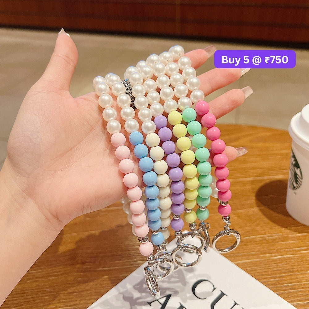 Colorful Acrylic Beads Chain Phone Charm | Handbag Charm | Bracelet