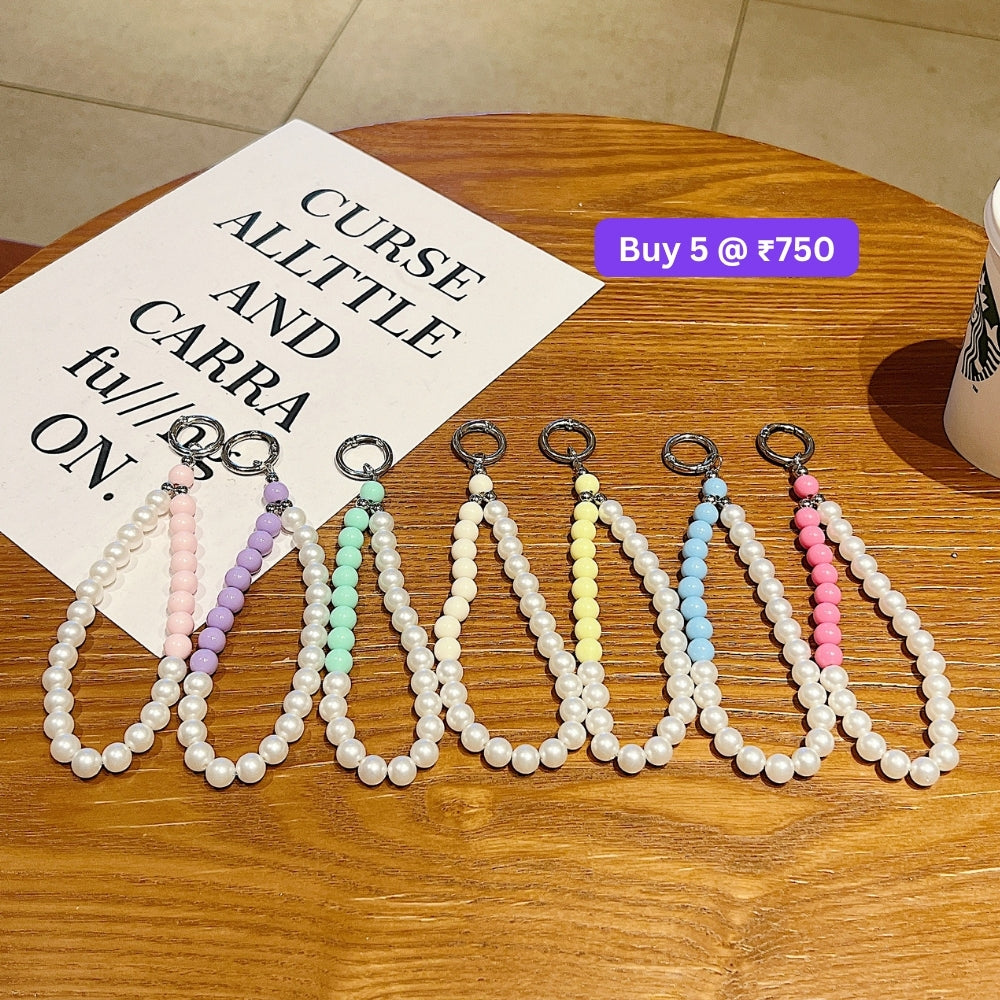 Colorful Acrylic Beads Chain Phone Charm | Handbag Charm | Bracelet