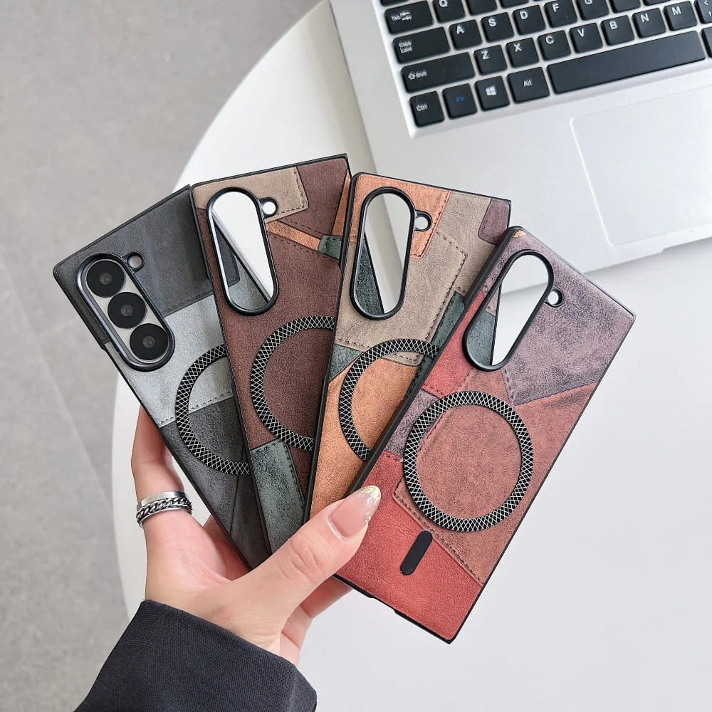 Colorful Pattern Magnetic Charging Phone Case - Samsung Z Series