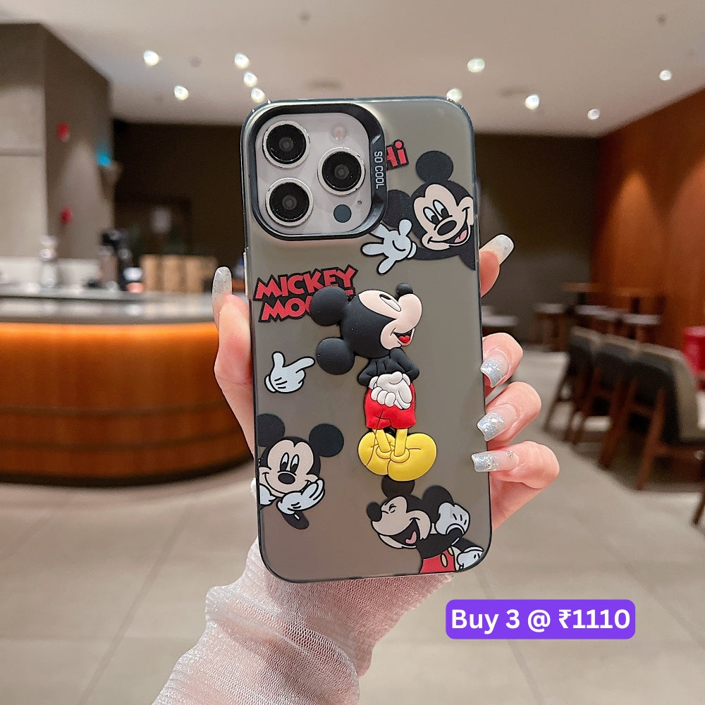 Colorful Printed and 3D Embossed Cartoon Phone Case - Vivo Y200