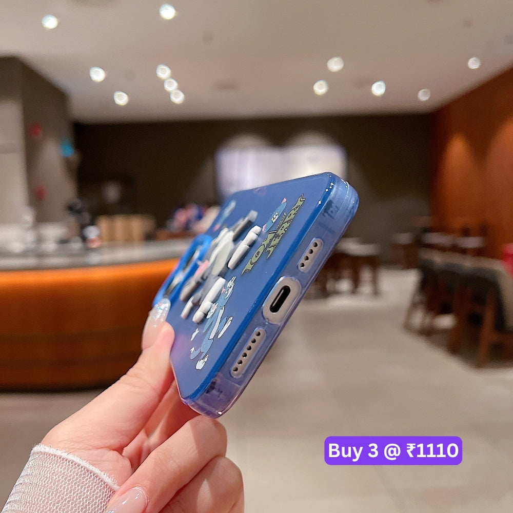 Colorful Printed and 3D Embossed Cartoon Phone Case - Vivo Y200