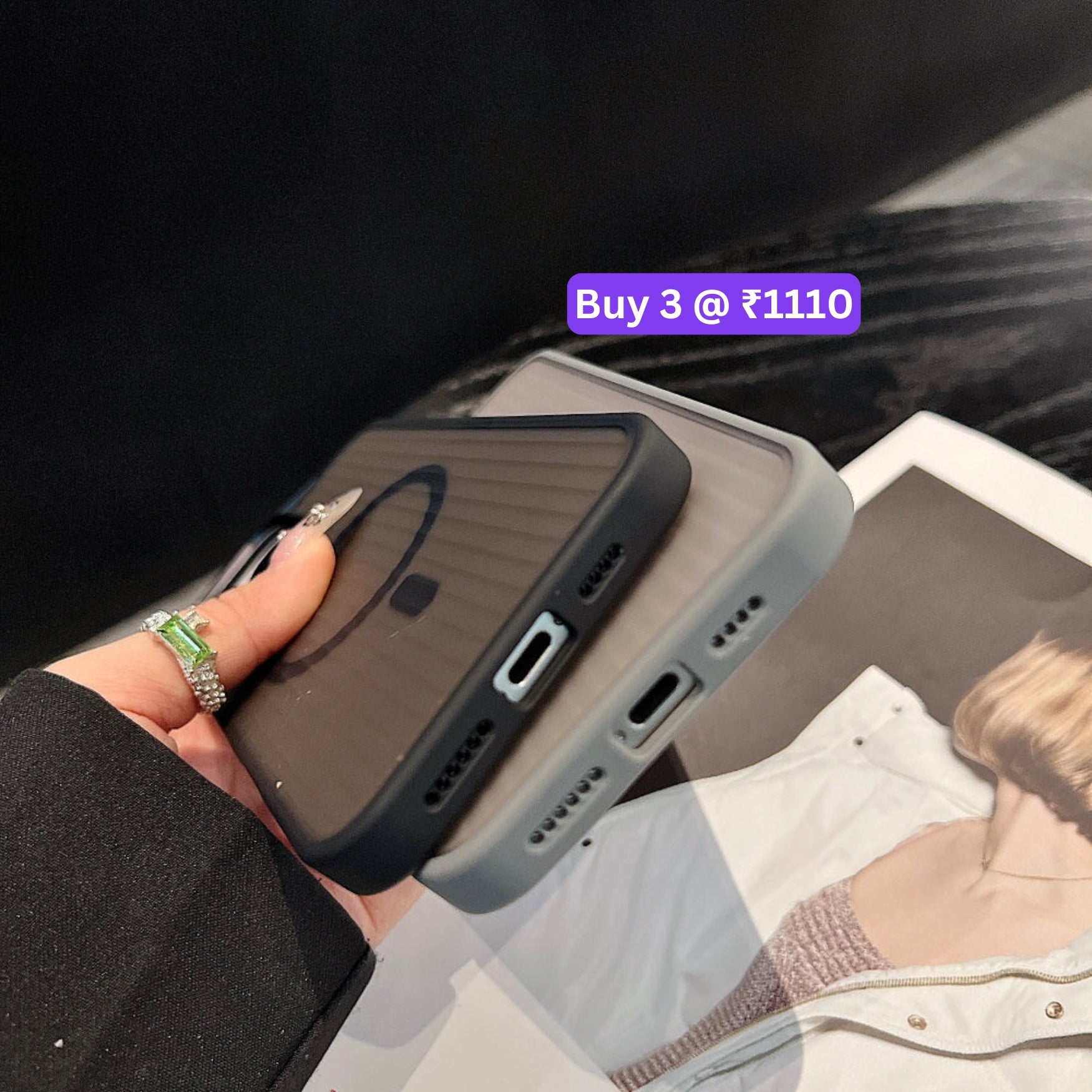 Corrugated Pattern Magnetic Wireless Charge Phone Case - iPhone 14 Pro