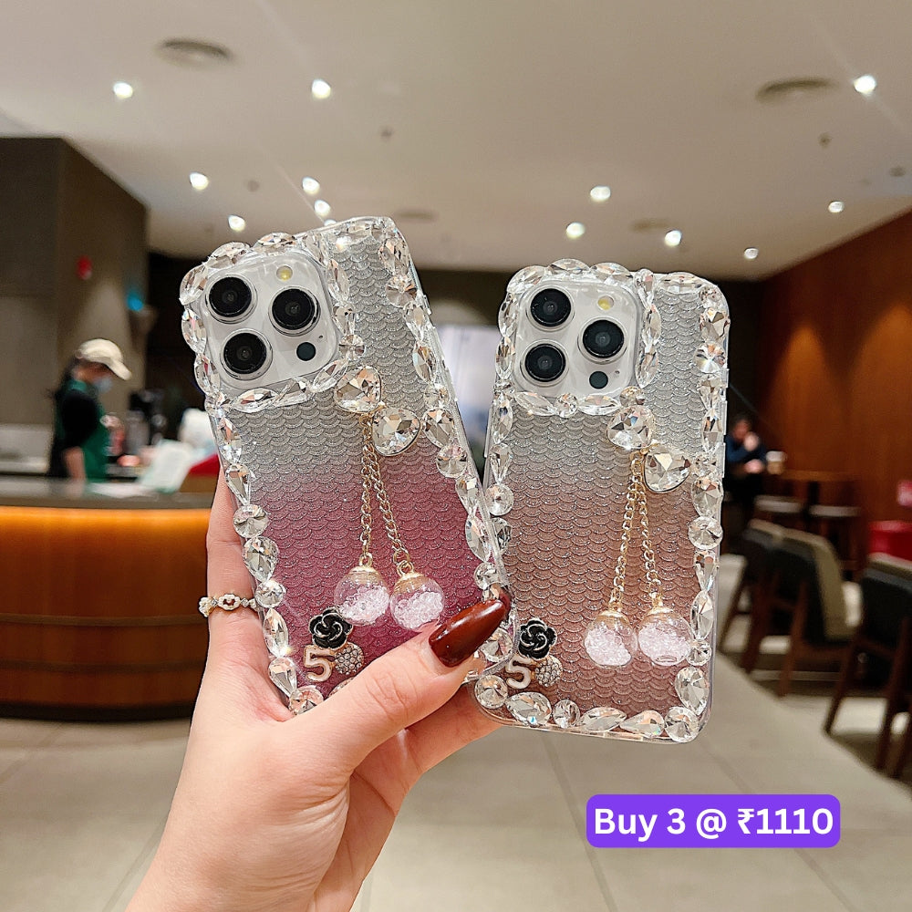 Crystal Diamond Handmade Transparent Phone Case - iPhone 16