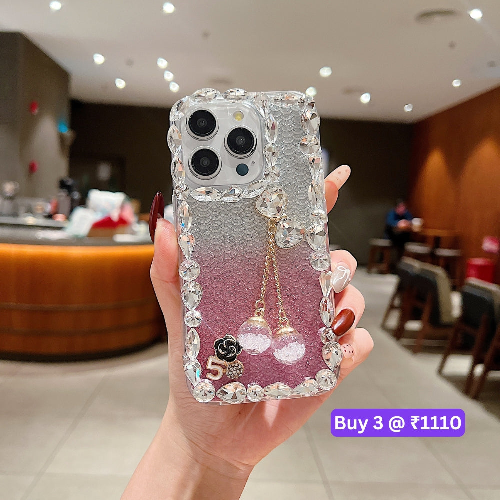 Crystal Diamond Handmade Transparent Phone Case - iPhone 16