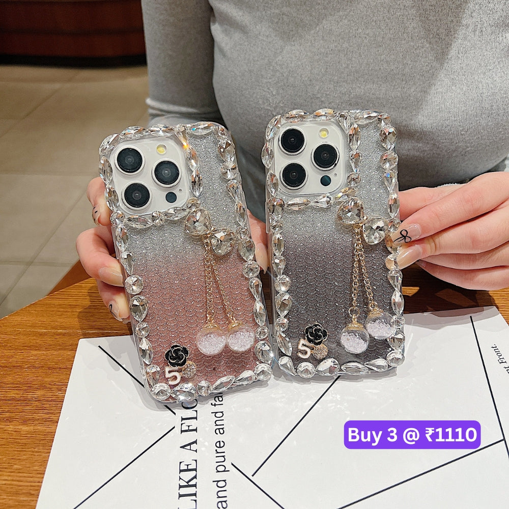 Crystal Diamond Handmade Transparent Phone Case - iPhone 15