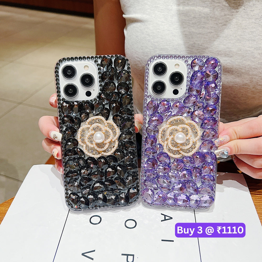 Diamond Flower TPU (Soft) | PC (Hard) Case - iPhone 11