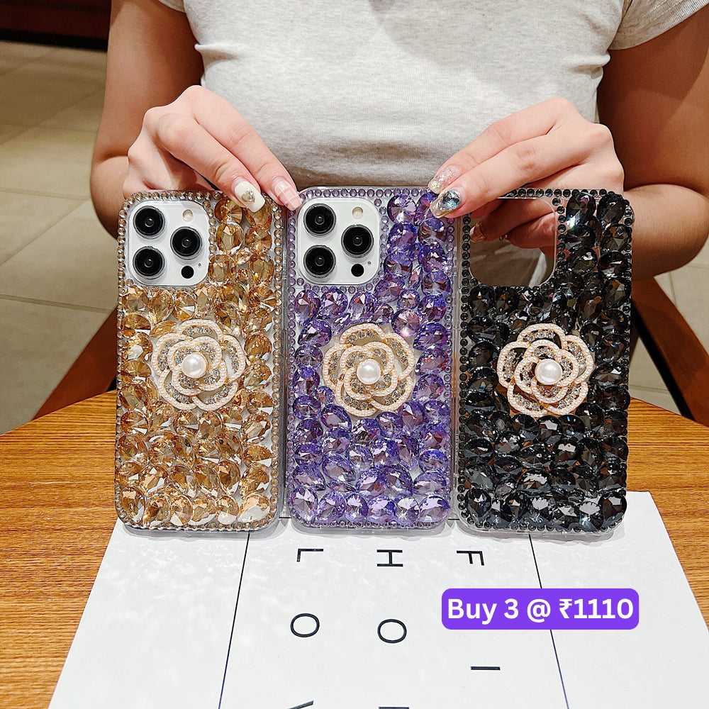 Diamond Flower TPU (Soft) | PC (Hard) Case - iPhone 11