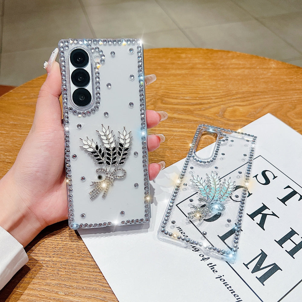 Diamond Leaves TPU (Soft) Handmade Bling Phone Case - Samsung Z Fold 5