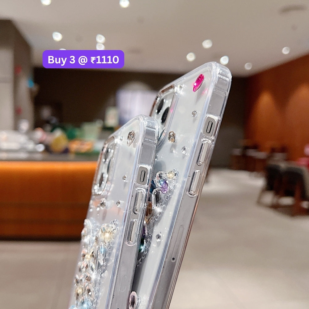 Diamond Stone Butterfly TPU (Soft) Phone Case - iPhone 16 Plus
