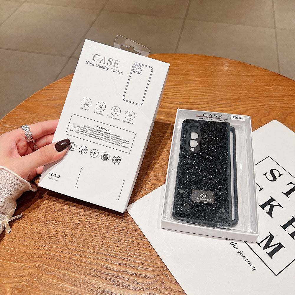 Diamond Studded Pattern Glittery Phone Case - Samsung Z Flip 4